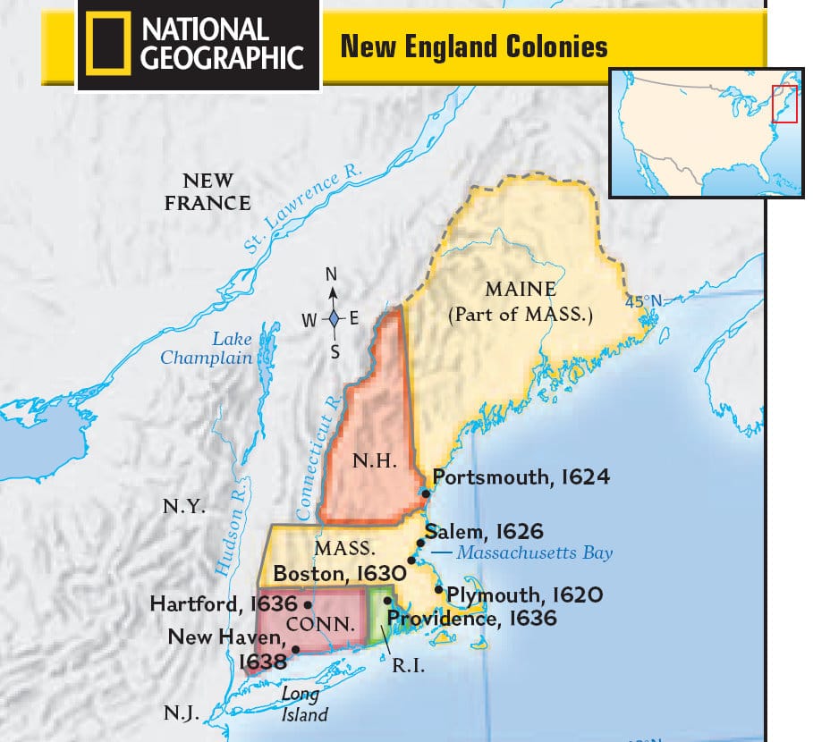 New England Colonies Facts History Government