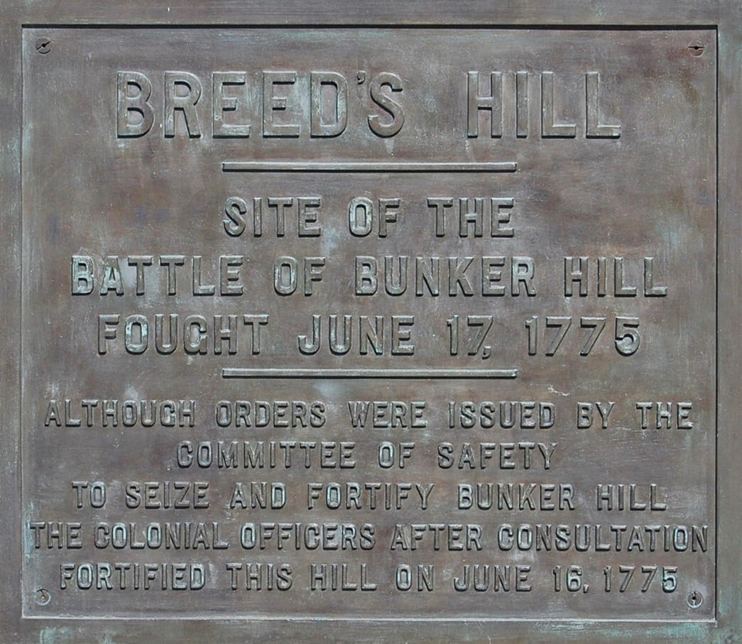 Breed's Hill Plaque