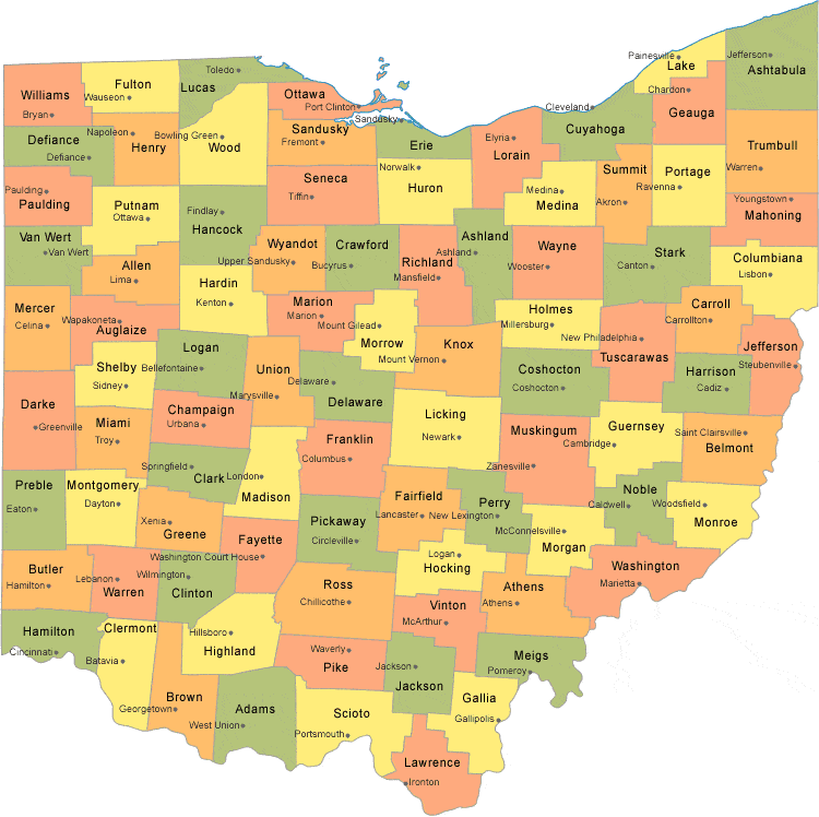 List of Ohio Counties
