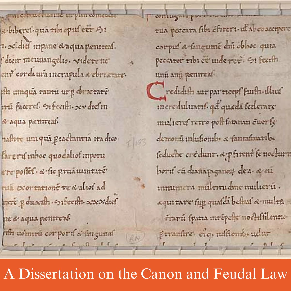 a dissertation on canon and feudal law sat
