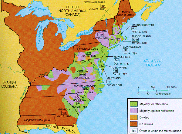 13 Colonies List: Statehood