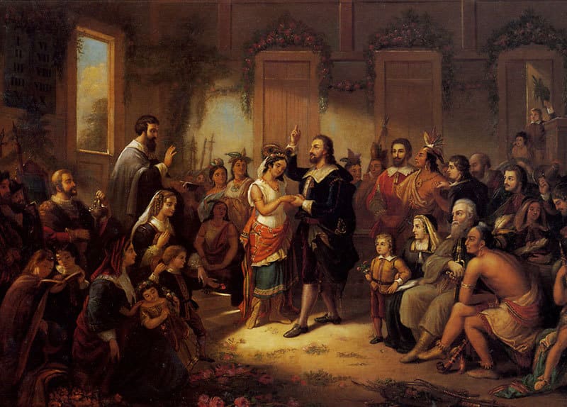 John Rolfe and Pocahontas Marriage