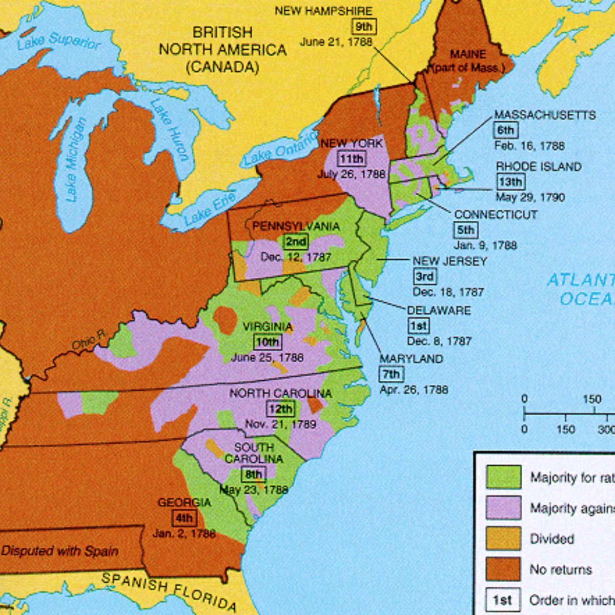 13 Colonies List Founding And Ratification