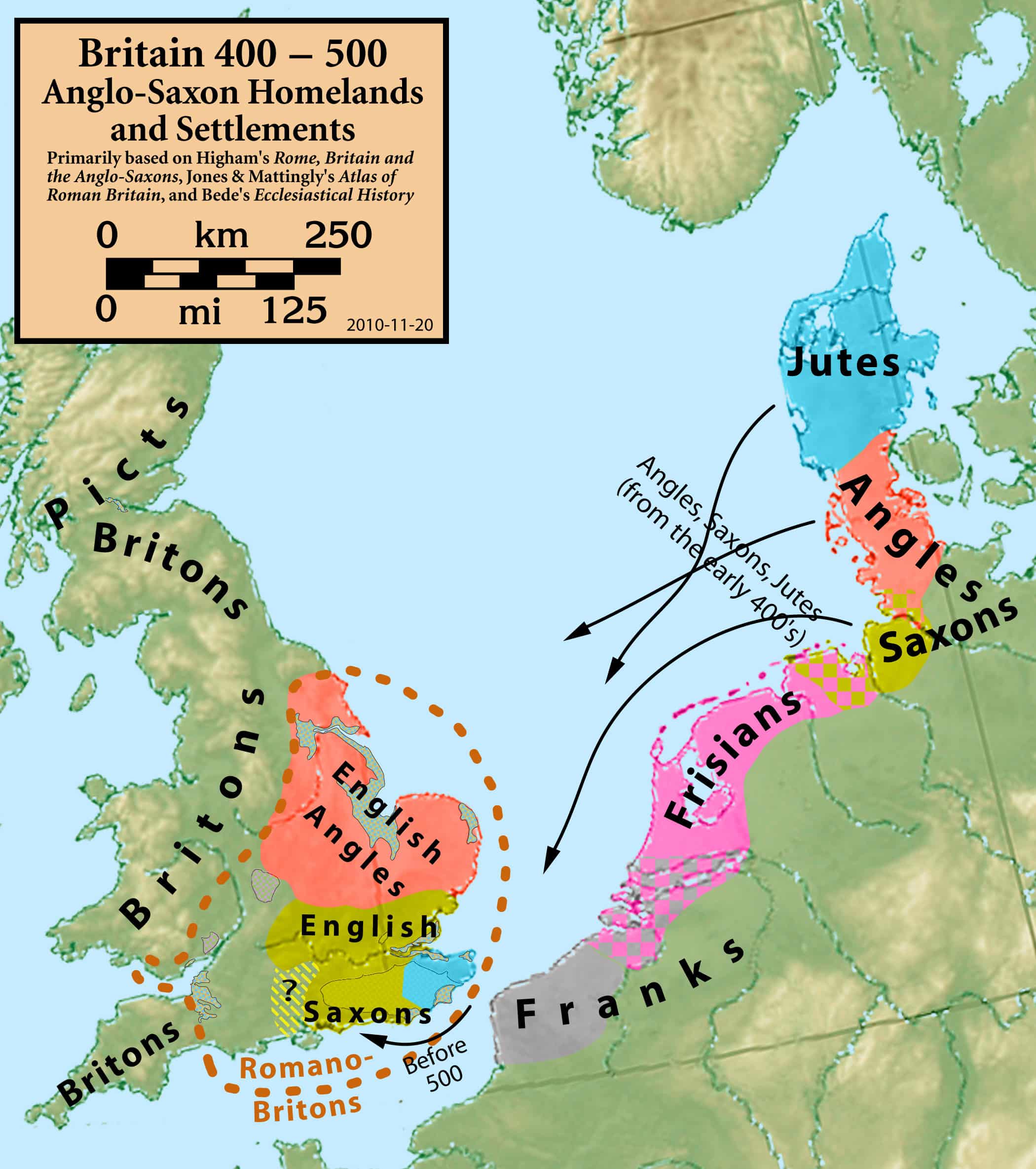 The Anglo-Saxons were made up of 3 Different Tribes