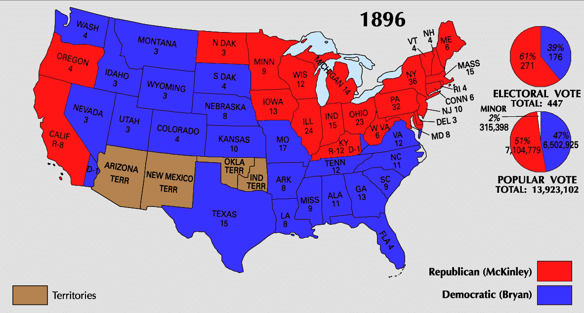 Presidential Election of 1896 Facts and Outcome - The History Junkie