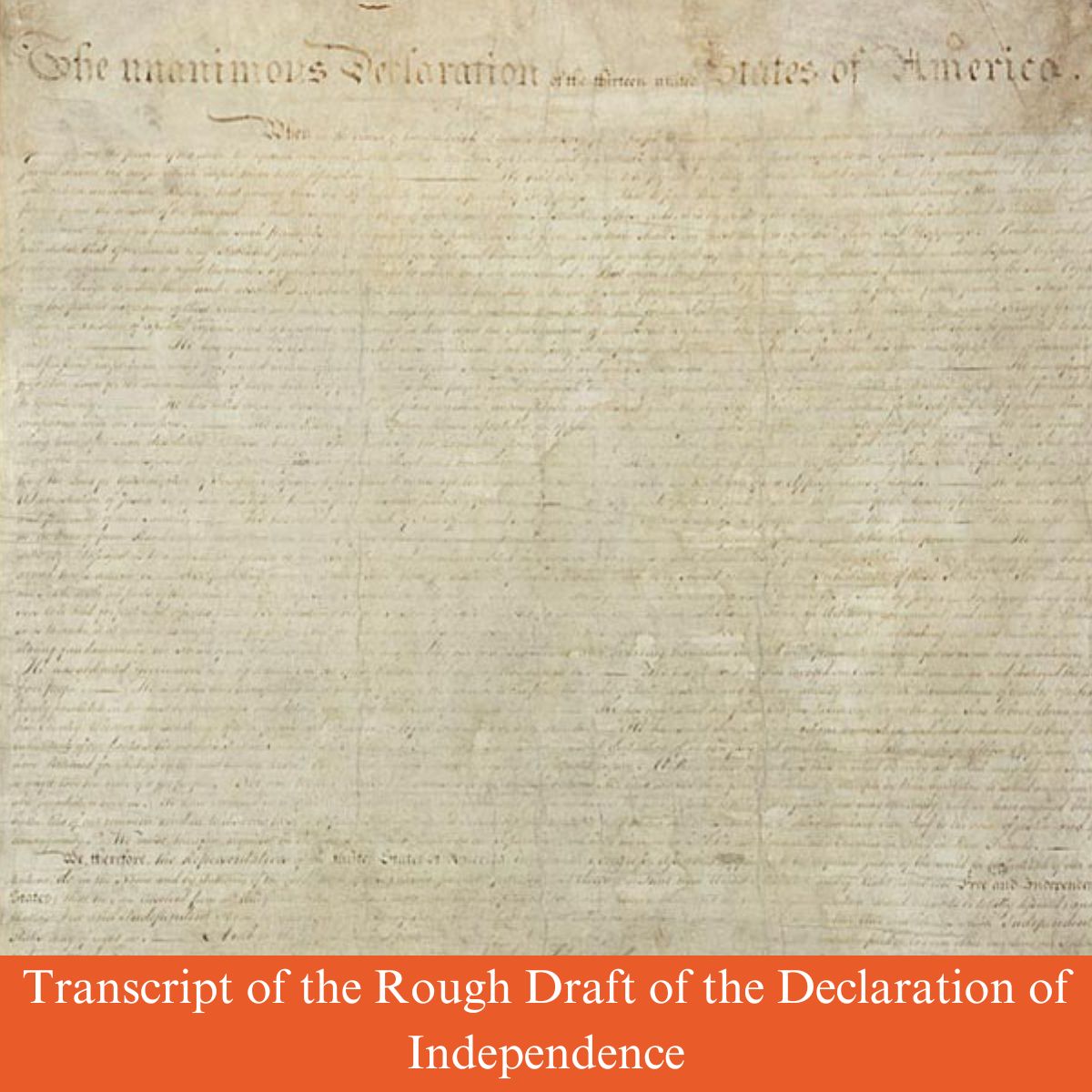 declaration independence draft transcript