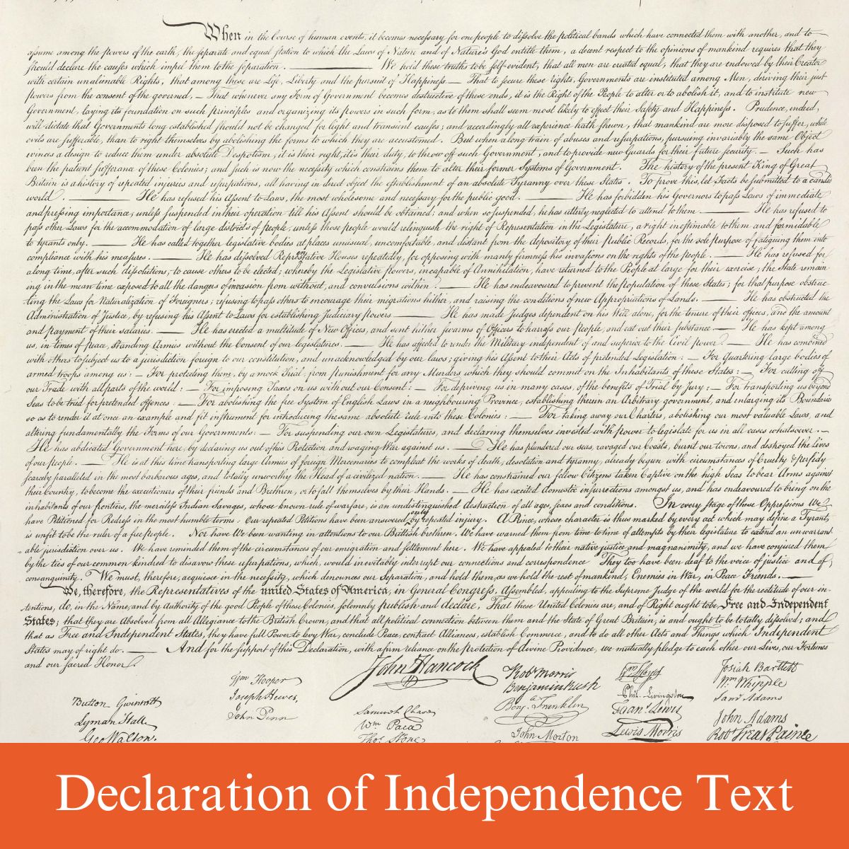 independence text declaration
