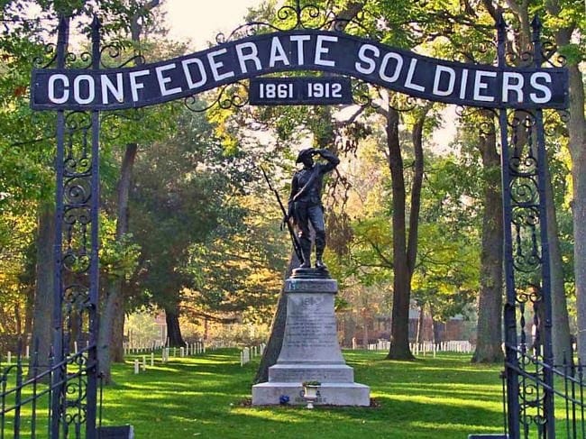 Johnson's Island Confederate Statue Facing South