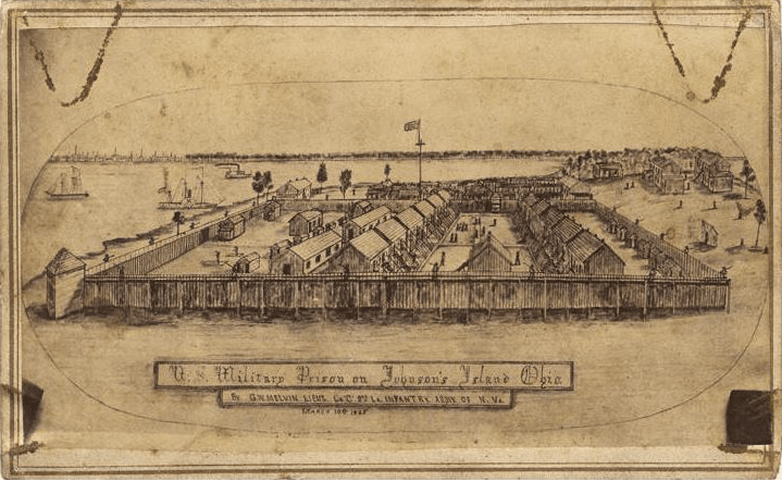 Johnson's Island Layout during the Civil War