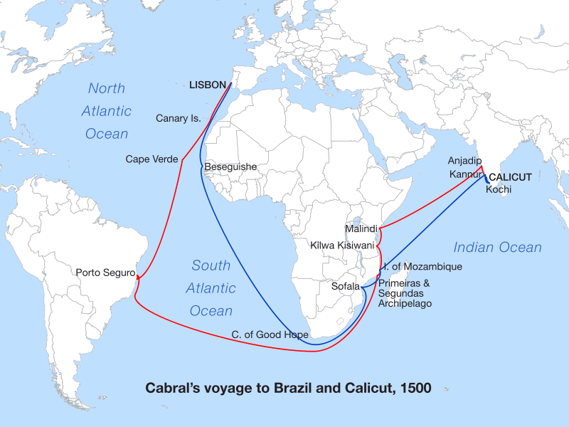 Pedro Alvares Cabral's Route