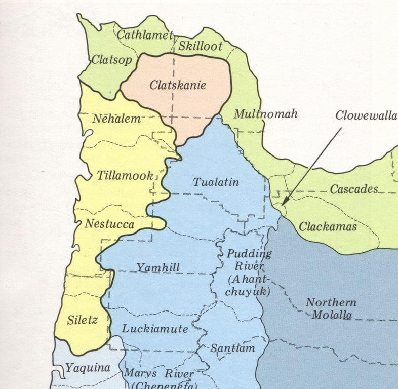Tillamook Tribe Map