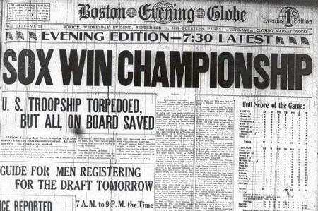 Boston Red Sox Win In 1918