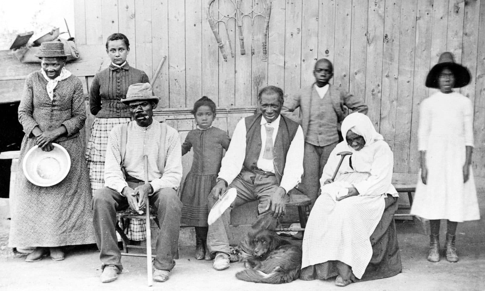 Harriet Tubman with Family and Freed Slaves